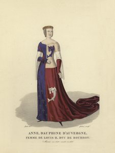 Anne af Auvergne, hustru til Ludvig II, hertug af Bourbon af French School
