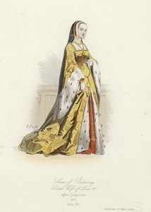 Anne af Bretagne, anden hustru til Ludvig XII af Frankrig af French School
