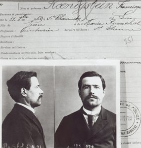 Antropometrisk form af Francois Claudius Koenigstein, såkaldt Ravachol (1859-92), af French School