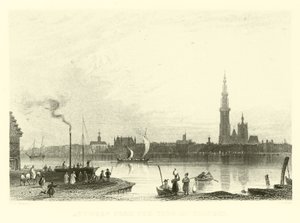 Antwerpen fra Tete de Flandre af French School