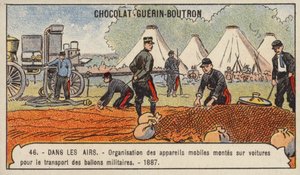 Apparater til transport af militærballoner ad vej af French School