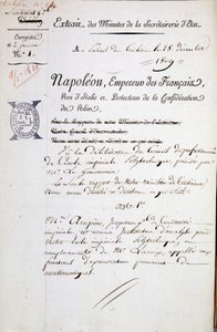 Udnævnelse af Napoleon af André Marie Ampère til inspektør for Polytechnique - Obligatorisk omtale: Biblens arkiv. fra Ecole Polytechnique af French School