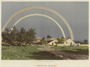 Dobbelt regnbue (farve litho) af French School