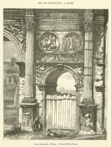 Arc de Constantin, et Rom (gravering) af French School