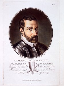 Armand de Gontaut, fra Portraits of Great Men, Illustrious Women, and Memorable Subjects of France, udgivet 1787-92 af French School