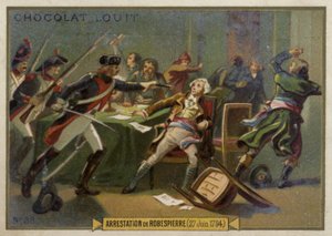 Anholdelse af Maximilien Robespierre, den franske revolution, 27. juli 1794 af French School