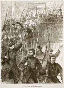 Arrestation af ærkebiskoppen af Paris, marts 1871, illustration fra Cassells historie om krigen mellem Frankrig og Tyskland, 1870-1871 af French School