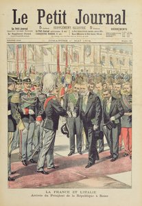Ankomst af den franske republiks præsident, M. Loubet, til Rom for et statsbesøg i Italien i april, 1904, forsideillustration af 