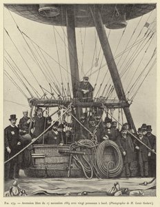 Fri opstigning 17. november 1889 med tyve personer ombord af French School