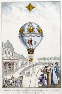 Madame de Blanchards himmelfart til Champs-de-Mars ved Napoleons bryllup 1. juni 24. af French School