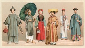 Asien Kostume af French School