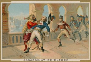 Mordet på Jean-Baptiste Kleber, chef for franske tropper i Egypten, Kairo, 1800 af French School
