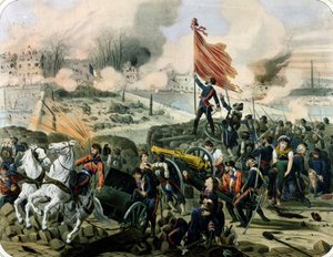 Angreb ved Pont de Neuilly og Courbevoie, 2. april 1871 (litho)