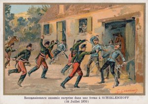 Angreb på et stuehus i Schirlenhoff af French School