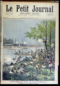 Angreb på landsbyboerne i Dahomey, fra Le Petit Journal, 20. august 1892
