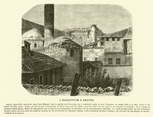 Augusteum, Augustus og Roms tempel, Ankara, Tyrkiet (gravering) af French School