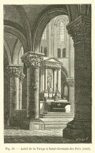 Jomfruens alter i Saint-Germain des Pres, 1840 af French School