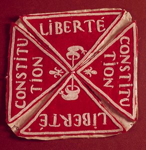 Badge for den første franske republik "Liberte Constitution" af French School