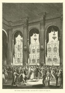 Kostumebal, givet af byen under Louis XVI, 23. januar 1782 af French School