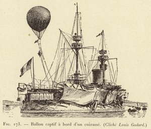 Fangeballon ombord på en kuras af French School