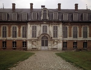 Barokarkitektur: facaden på Hotel des Rams (1600-tallet), Abbeville, Somme (80). af French School