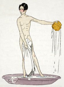 Badning (pochoir print) af French School
