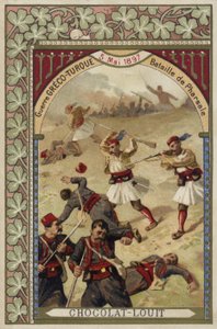 Slaget ved Farsala, græsk-tyrkisk krig, 5. maj 1897 af French School