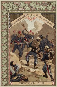 Slaget ved Melouna, græsk-tyrkisk krig, 18. april 1897 af French School