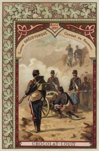 Slaget ved Revenni, græsk-tyrkisk krig, april 1897 af French School