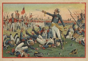 Slaget ved Waterloo i 1814 af French School