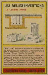 Smukt opfindelseskort, armeret beton af French School