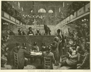 Beaux-Arts, At the Salle Graffard, maleri af M Jean Beraud (gravering) af French School
