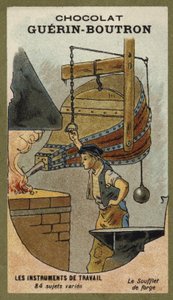 Bælge i en smedje af French School