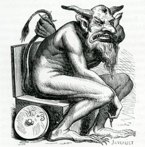 Belphegor, illustration fra Dictionnaire Infernal af Jacques Albin Simon Collin de Plancy, 1863 af French School
