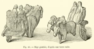 gallisk biga; fra en terracotta af French School