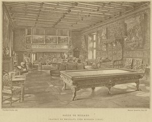 Billardzimmer, Schloss Meillant, nahe Bourges, Frankreich von French School