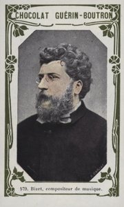 Bizet, musikkomponist (farvet foto) af French School