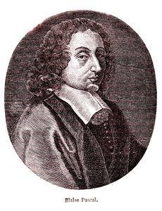 Blaise Pascal, fransk matematiker, filosof, fysiker og teolog. 1865 (gravering) af French School