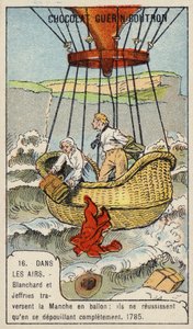 Blanchard og Jeffries foretager den første succesfulde ballonflyvning over Den Engelske Kanal af French School