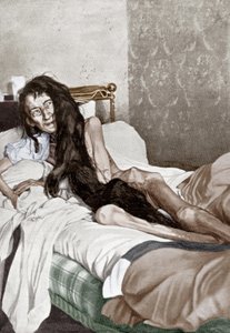Blanche Monnier på hospitalet, Poitiers, juni 1901 (tryk) af French School