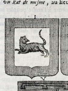 Blazon fra det italienske infanteriregiment i "" La Vraye and Perfect Science of Arms or the Armorial Index"" af Pierre Palliot af French School