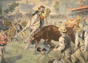 Blodig ulykke i Arles, illustration fra Le Petit Journal: Supplement illustre, 1898 af French School