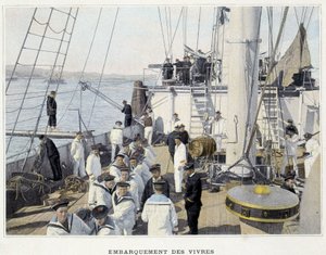 Bording af mad - i ""Military Album - Navy: Life on Board" af French School