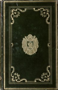 Bogbind med Napoleon Bonapartes våbenskjold (1769-1821) (grønt læder og guld) af French School