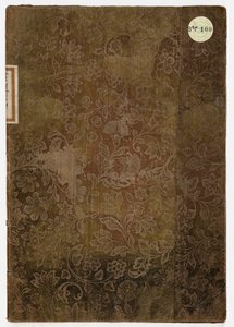 Bog om etikette for det hertuglige palads i Lucca, Lucca, 1805 (broderet tekstil og papir) af French School