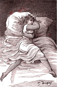 Grænsende hysteri. 1887 (gravering) af French School