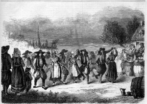 Bretonsk skik: et bryllup i Bretagne. af French School