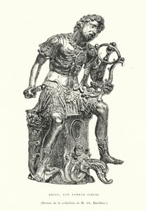 Bronzefigur af den antikke græske digter Arion, af den italienske renæssanceskulptør Andrea Riccio, slutningen af det 15. eller begyndelsen af det 16. århundrede (gravering) af French School