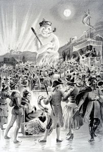 Budapest, illustration fra The Snow Man af George Sand, 1887 af French School
