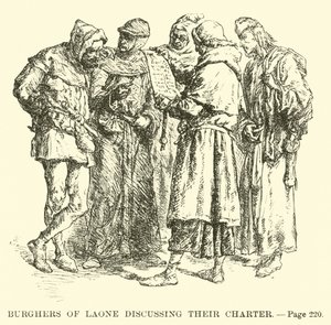 Borgere i Laone diskuterer deres charter af French School